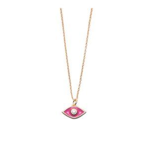 Multicolor Eye Necklace  Colorful eye necklace  necklace  Gold plated necklace